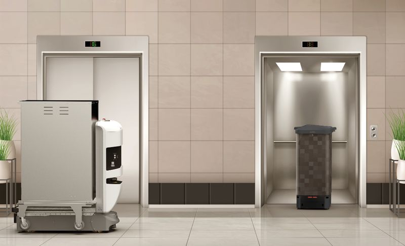 T3 autonomous mobile robot (hospital food service) by Aethon